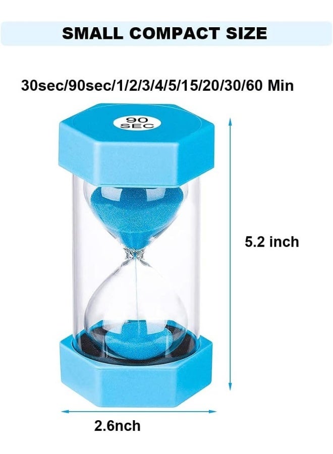 Hourglass Timer 5-Minute Hourglass: Blue Sand Clock, Little Blue Sand Watch, Plastic Hour Glass for Children, Games, Decorations, Classrooms, Kitchens, Toothbrush Timer - Image 5